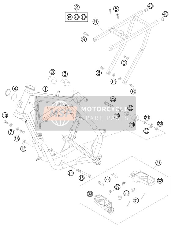 KTM 65 SX Europe (2) 2008 Cuadro para un 2008 KTM 65 SX Europe (2)