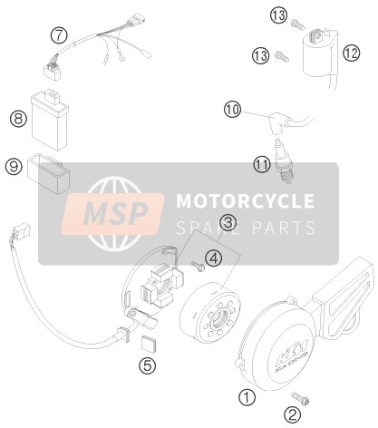 KTM 65 SX Europe (2) 2008 Ignition System for a 2008 KTM 65 SX Europe (2)
