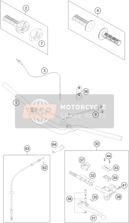 46202010000, Throttle Grip 65SX 09, KTM, 1