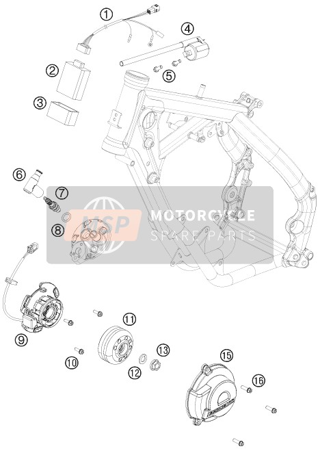 KTM 65 SX Europe 2009 Ignition System for a 2009 KTM 65 SX Europe