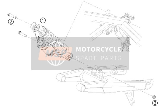 KTM 65 SX Europe 2010 Stoßdämpfer für ein 2010 KTM 65 SX Europe