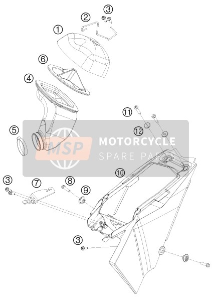 KTM 65 SX Europe 2011 Air Filter for a 2011 KTM 65 SX Europe