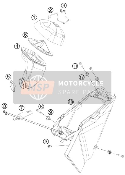KTM 65 SX Europe 2014 Luchtfilter voor een 2014 KTM 65 SX Europe