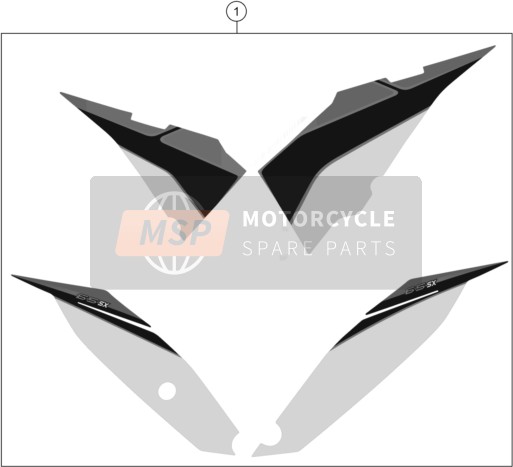 KTM 65 SX Europe 2014 Decal for a 2014 KTM 65 SX Europe