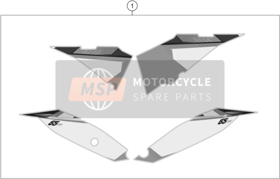 46208097344, Dekorsatz 65 Sx 2015, KTM, 0