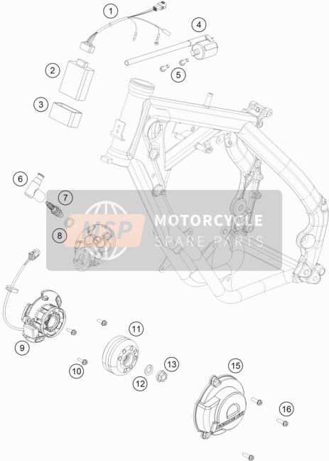 KTM 65 SX Europe 2016 Ignition System for a 2016 KTM 65 SX Europe