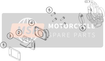 KTM 65 SX Europe 2016 Boîtier de valve Reed pour un 2016 KTM 65 SX Europe