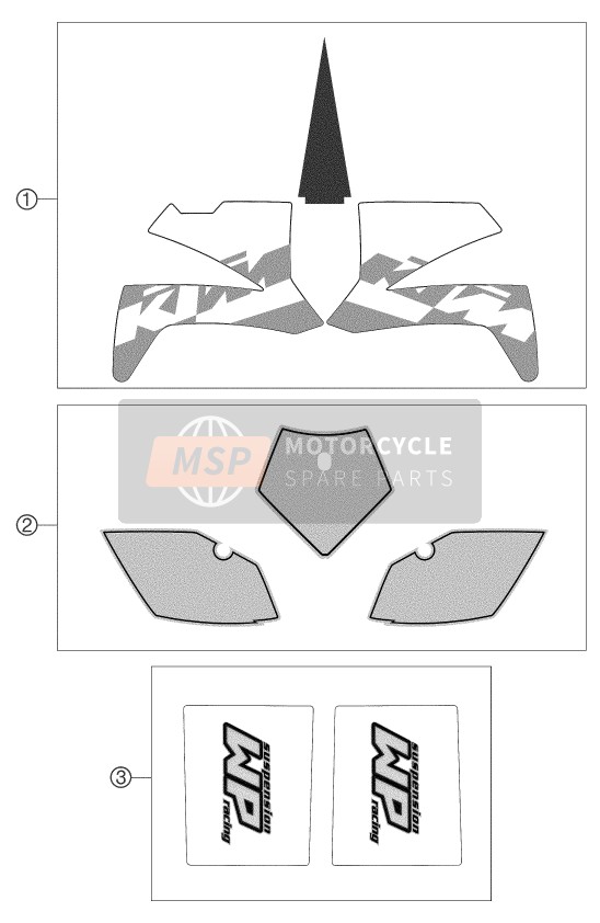 KTM 660 SMS Europe 2004 Decalcomania per un 2004 KTM 660 SMS Europe