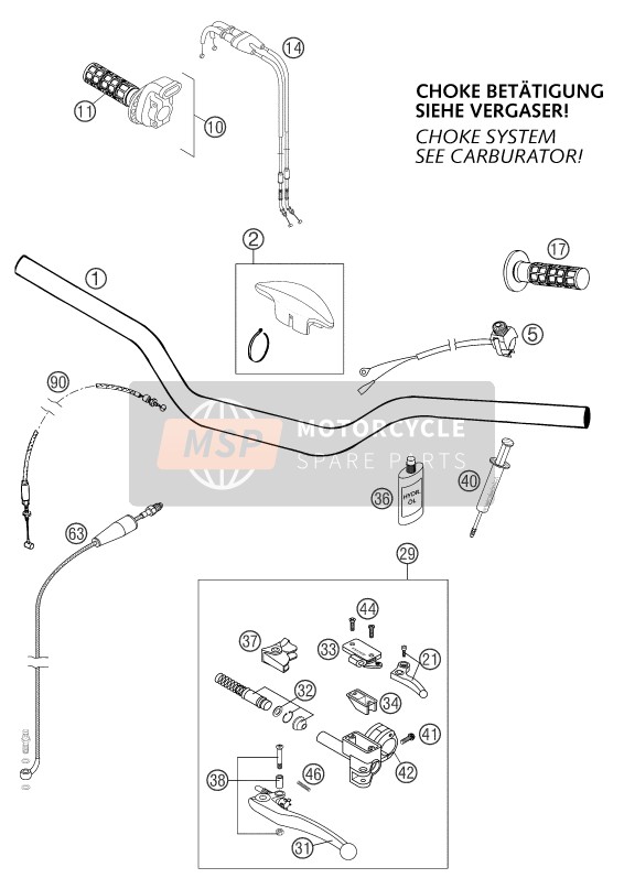 58302094000, Decompression Cable LC4 ''93, KTM, 1