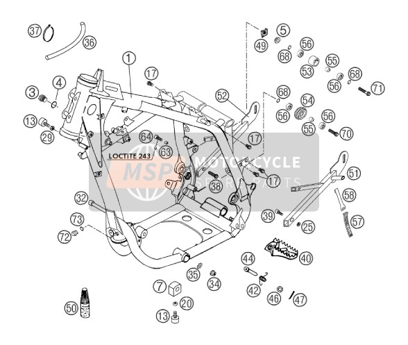 0015080653, Vite M8X65 Ch.10, KTM, 1