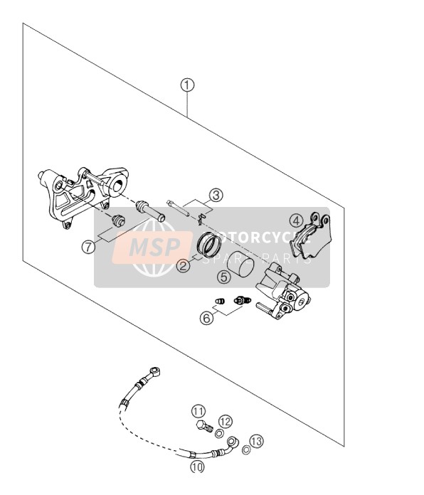 Bremssattel hinten