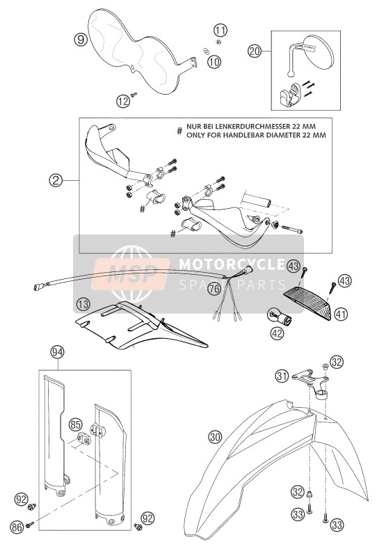 KTM 660 RALLYE FACTORY REPL. Europe 2004 Accessories for a 2004 KTM 660 RALLYE FACTORY REPL. Europe