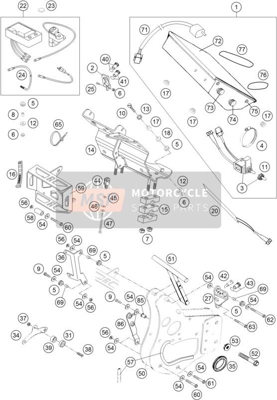 KTM 660 RALLYE FACTORY REPL. Europe 2005 Instruments / Système de verrouillage pour un 2005 KTM 660 RALLYE FACTORY REPL. Europe