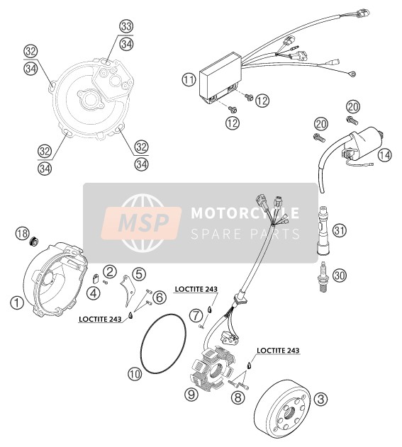 KTM 660 SMC Europe 2003 ZÜNDANLAGE für ein 2003 KTM 660 SMC Europe