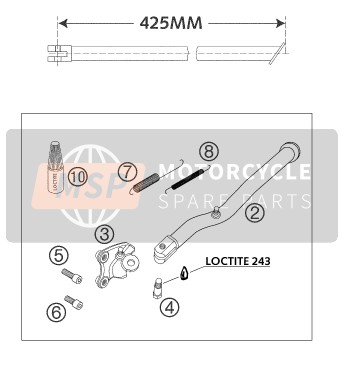 KTM 660 SMC Europe 2004 Lato / Cavalletto centrale per un 2004 KTM 660 SMC Europe