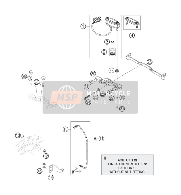 KTM 660 SMC AU, GB 2005 Strumenti / Sistema di blocco per un 2005 KTM 660 SMC AU, GB