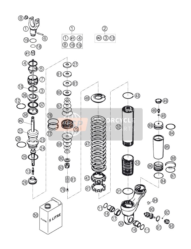 Shock Absorber Disassembled