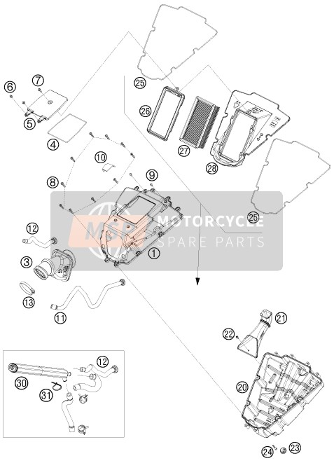 75030088000, Hose Oil Separator - Breath.07, KTM, 0