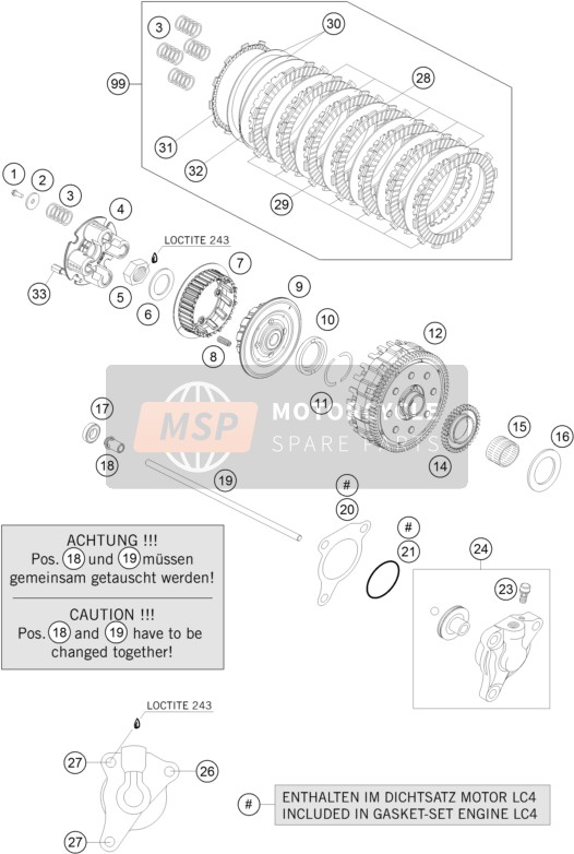 0025050256, Hh Collar Screw M5X25 ISA30, KTM, 3