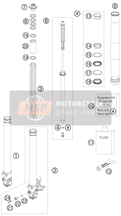 RP10045T, Repair Kit Gasket, KTM, 0