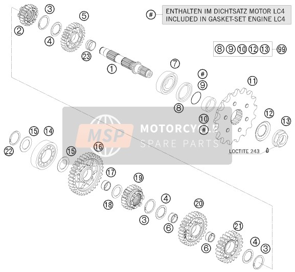 76233022200, Boccola 25X28X13, KTM, 1