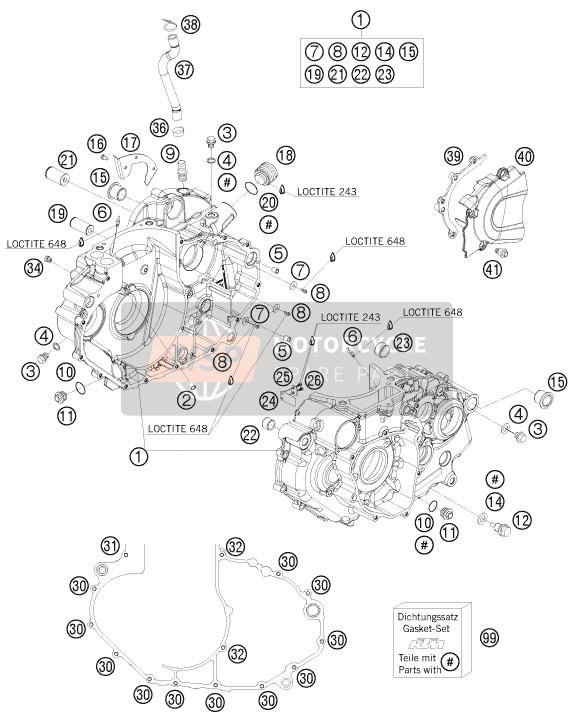 KTM 690 DUKE BLACK Europe 2010 Engine Case for a 2010 KTM 690 DUKE BLACK Europe