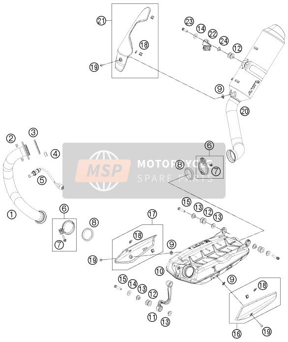 76005011000, Hitzeschutz Kpl., KTM, 0