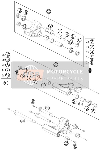 KTM 690 DUKE BLACK ABS USA 2013 Pro Lever Linking for a 2013 KTM 690 DUKE BLACK ABS USA