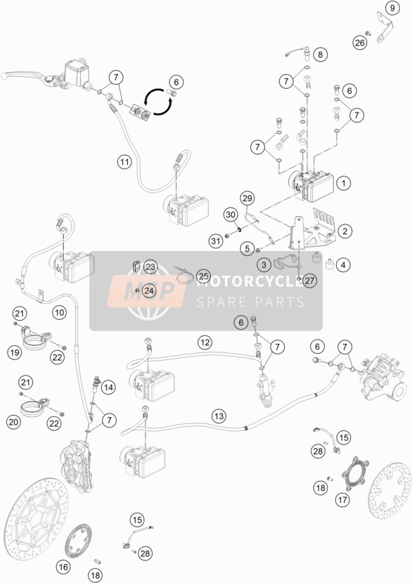 KTM 690 DUKE BLACK ABS Australia 2014 Anti-Système de verrouillage ABS pour un 2014 KTM 690 DUKE BLACK ABS Australia