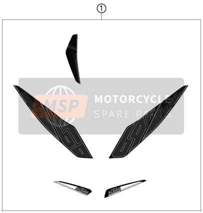 KTM 690 DUKE BLACK ABS CKD Malaysia 2013 Decal for a 2013 KTM 690 DUKE BLACK ABS CKD Malaysia