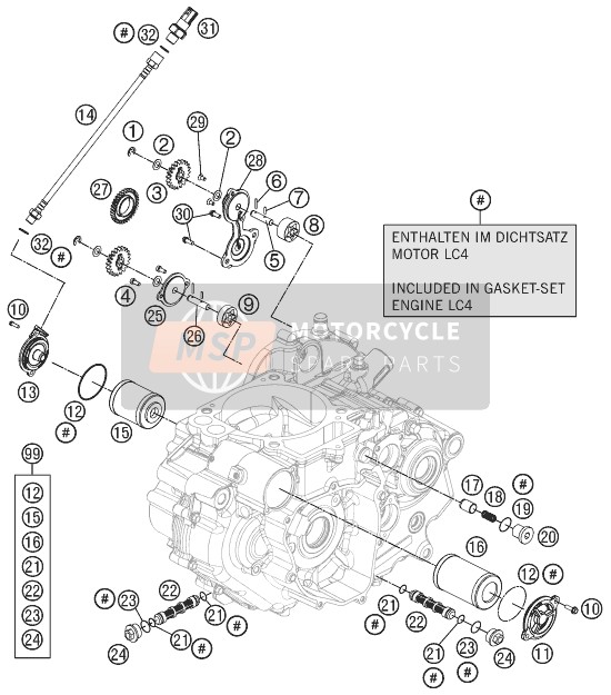 KTM 690 DUKE BLACK CKD Malaysia 2012 Lubricating System for a 2012 KTM 690 DUKE BLACK CKD Malaysia