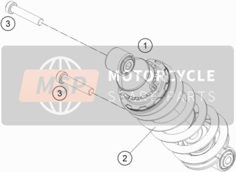 KTM 690 DUKE BLACK CKD Malaysia 2012 Shock Absorber for a 2012 KTM 690 DUKE BLACK CKD Malaysia