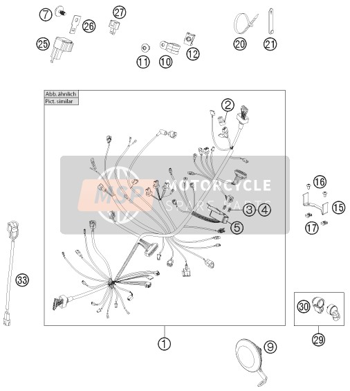 KTM 690 DUKE BLACK CKD Malaysia 2012 Wiring Harness for a 2012 KTM 690 DUKE BLACK CKD Malaysia