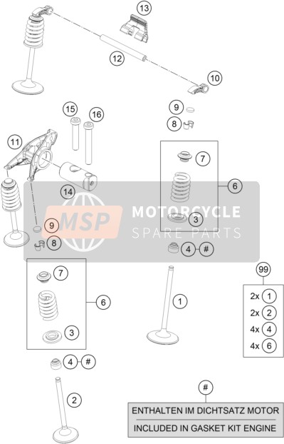 KTM 690 Duke, orange Europe 2017 Valve Drive for a 2017 KTM 690 Duke, orange Europe