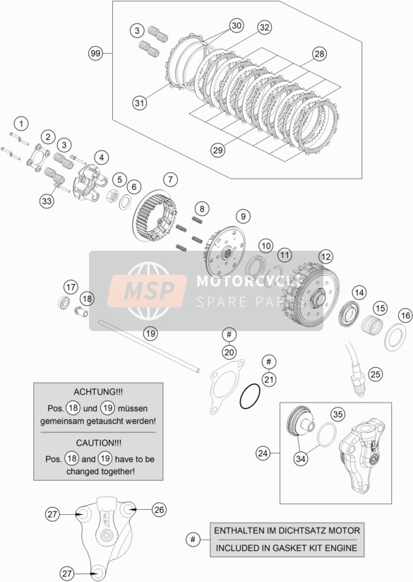 KTM 690 Duke, orange Europe 2019 Clutch for a 2019 KTM 690 Duke, orange Europe