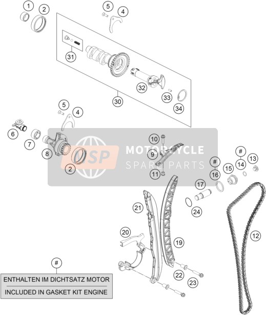 KTM 690 DUKE ORANGE ABS USA 2016 Unidad de sincronización para un 2016 KTM 690 DUKE ORANGE ABS USA