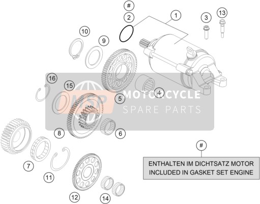 KTM 690 DUKE R Europe 2017 Electric Starter for a 2017 KTM 690 DUKE R Europe