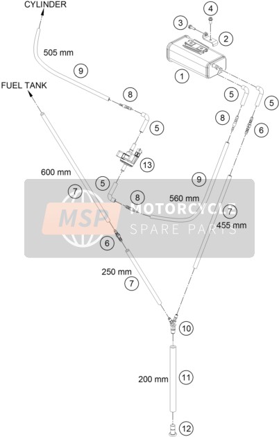 KTM 690 DUKE R Europe 2017 VERDAMPFER-KANISTER für ein 2017 KTM 690 DUKE R Europe
