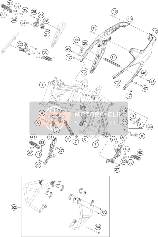 KTM 690 DUKE R ABS CKD Malaysia 2013 Frame for a 2013 KTM 690 DUKE R ABS CKD Malaysia