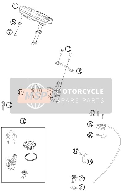 KTM 690 DUKE R ABS CKD Malaysia 2013 Strumenti / Sistema di blocco per un 2013 KTM 690 DUKE R ABS CKD Malaysia