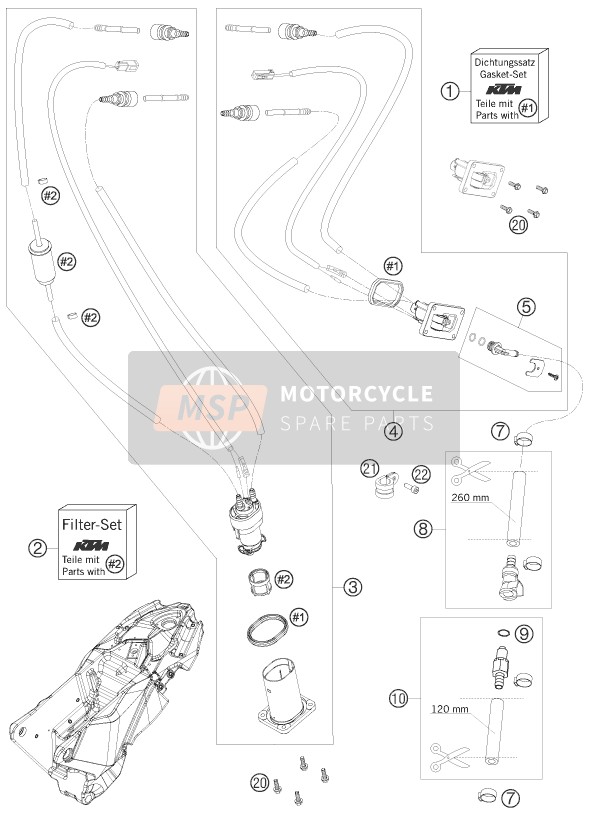 KTM 690 Enduro Europe 2008 Fuel Pump for a 2008 KTM 690 Enduro Europe