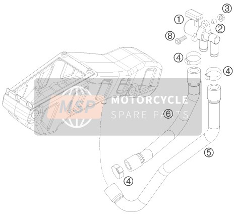 KTM 690 ENDURO USA 2008 SEKUNDÄRLUFTSYSTEM SLS für ein 2008 KTM 690 ENDURO USA