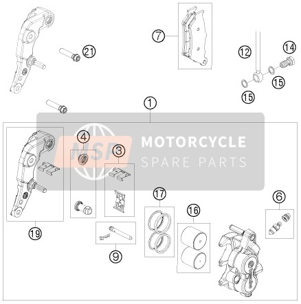 KTM 690 ENDURO USA 2009 Front Brake Caliper for a 2009 KTM 690 ENDURO USA