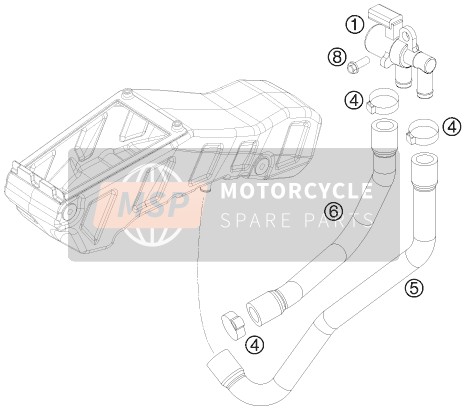 KTM 690 Enduro Europe 2009 Secondary Air System SAS for a 2009 KTM 690 Enduro Europe