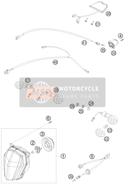 KTM 690 Enduro Europe 2010 Lighting System for a 2010 KTM 690 Enduro Europe