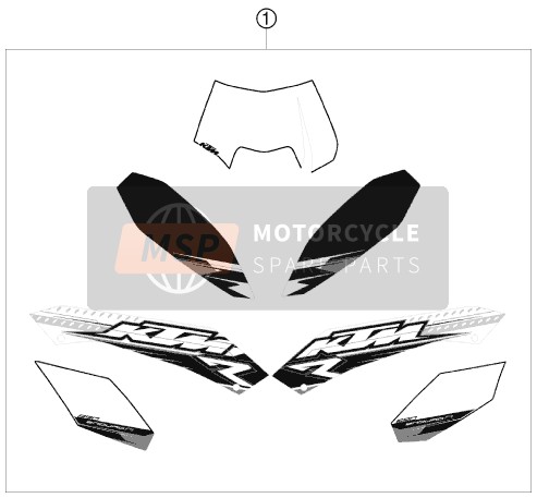 KTM 690 ENDURO R AU, GB 2009 Decal for a 2009 KTM 690 ENDURO R AU, GB