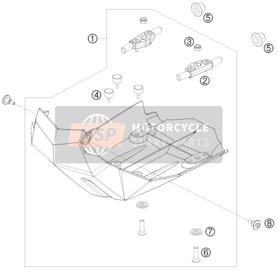 KTM 690 Enduro R USA 2010 Garde moteur pour un 2010 KTM 690 Enduro R USA