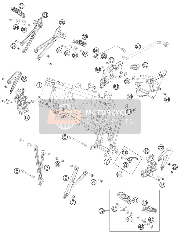 7650310120004, Rahmen 765LA Orange, KTM, 0