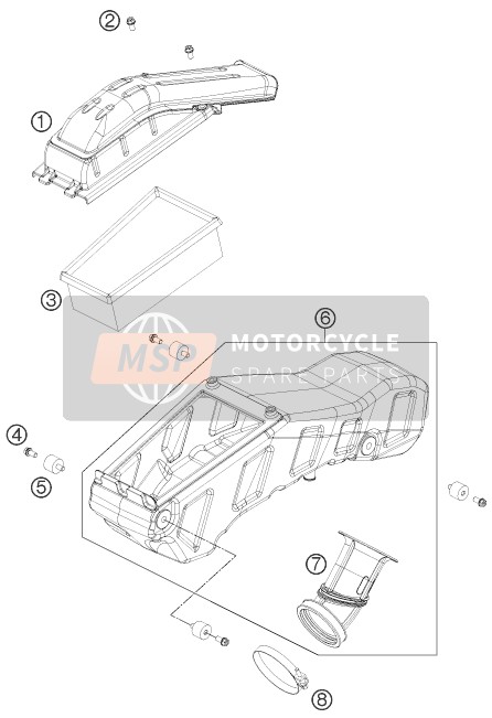 KTM 690 Enduro R USA 2013 Filtre à air pour un 2013 KTM 690 Enduro R USA