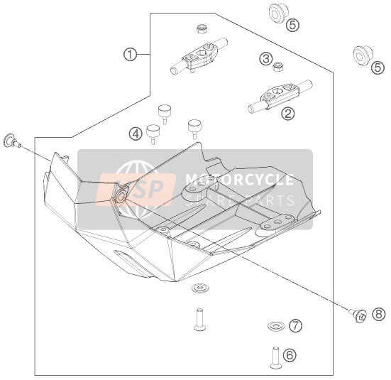 KTM 690 ENDURO R Australia 2013 Garde moteur pour un 2013 KTM 690 ENDURO R Australia